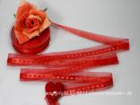 Organzaband Little Hearts Rot ohne Draht 25mm Organzaband Little Hearts Rot ohne Draht 25mm