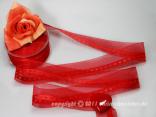 Organzaband Little Hearts Rot ohne Draht 40mm Organzaband Little Hearts Rot ohne Draht 40mm