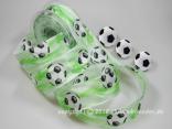 Motivband Fussball Hellgrün mit Draht 40mm Motivband Fussball Hellgrün mit Draht 40mm