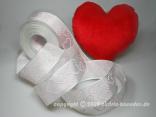 Motivband Big Heart Weiß mit Draht 40mm Motivband Big Heart Weiß mit Draht 40mm