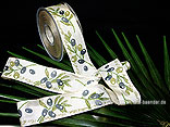Motivband Olivenband Olive mit Draht 40mm