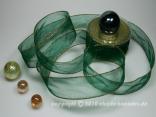 Organzaband mit Goldkante Luxury Grün 40mm Organzaband mit Goldkante Luxury Grün 40mm
