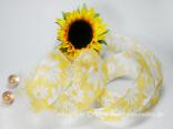 Blumenband Palermo Gelb mit Draht 40mm Blumenband Palermo Gelb mit Draht 40mm