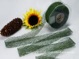 Geschenkband Dekoband Schleifenband Gitterband Floral Dunkelgrün ohne Draht 40mm Geschenkband Dekoband Schleifenband Gitterband Floral Dunkelgrün ohne Draht 40mm