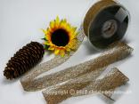 Geschenkband Dekoband Schleifenband Gitterband Floral Braun ohne Draht 40mm Geschenkband Dekoband Schleifenband Gitterband Floral Braun ohne Draht 40mm