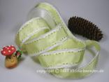 Streifenband Green Lines Lindgrün mit Draht 40mm