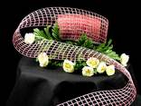 Gitterband Grobgitter Rosa/Bordeaux ohne Draht 50mm Gitterband Grobgitter Rosa/Bordeaux ohne Draht 50mm