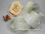 Blumenband Schmetterling Creme mit Draht 40mm Blumenband Schmetterling Creme mit Draht 40mm