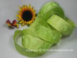 Blumenband Schmetterling Hellgrün mit Draht 40mm Blumenband Schmetterling Hellgrün mit Draht 40mm