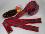 Karoband Herbstkaro Bischof Grün mit Draht 40mm Karoband Herbstkaro Bischof Grün mit Draht 40mm