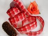 Karoband Memphis Rose Bordeaux mit Draht 40mm Karoband Memphis Rose Bordeaux mit Draht 40mm