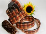 Karoband Memphis Hellbraun Braun mit Draht 40mm Karoband Memphis Hellbraun Braun mit Draht 40mm