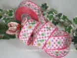 Motivband Mageriten Pink mit Draht 40mm