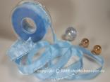 Uniband Fransenband Hellblau mit Draht 25mm Uniband Fransenband Hellblau mit Draht 25mm