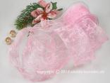 Organzaband Hauch des Orient Rosa mit Draht 62mm