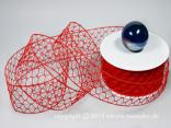 Gitterband Peru Rot ohne Draht 50mm Gitterband Peru Rot ohne Draht 50mm