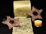 Tischband Fizelene Gold mit Draht ca.100 mm Tischband Fizelene Gold mit Draht ca.100 mm