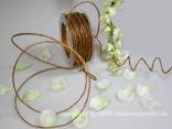 Papierkordel Cognac mit Draht 2mm