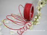 Papierkordel Rot mit Draht 2mm
