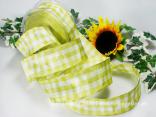 Karoband Vichykaro Mintgrün mit Draht 40mm Karoband Vichykaro Mintgrün mit Draht 40mm