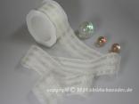 Geschenkband, Dekoband, Schleifenband Karoband Organzakaro Creme ohne Draht 50mm