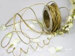 Papierkordel Gold mit Draht 2mm