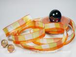 Karoband Bolzano Orange mit Draht 25mm Karoband Bolzano Orange mit Draht 25mm