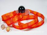 Karoband Bolzano Orange mit Draht 25mm Karoband Bolzano Orange mit Draht 25mm