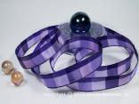 Karoband Bolzano Lila mit Draht 25mm Karoband Bolzano Lila mit Draht 25mm
