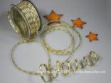 Geschenkband, Dekoband, Schleifenband Weihnachtsband Pepone Creme mit Draht 6mm Geschenkband, Dekoband, Schleifenband Weihnachtsband Pepone Creme mit Draht 6mm
