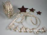 Weihnachtsband Pepone Hellrosa mit Draht 6mm