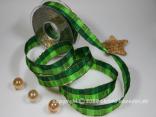 Geschenkband, Dekoband, Schleifenband Weihnachtsband Zauberwürfel Grün mit Draht 25mm Geschenkband, Dekoband, Schleifenband Weihnachtsband Zauberwürfel Grün mit Draht 25mm