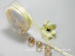 Motivband Blumenwiese Creme ohne Draht 10mm Motivband Blumenwiese Creme ohne Draht 10mm