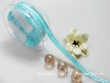Motivband Blumenwiese Hellblau ohne Draht 10mm