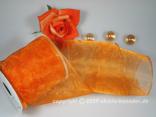 Organzaband Organza Orange mit Draht 100mm