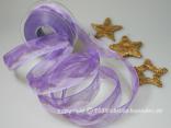 Weihnachtsband Street of Stars Flieder mit Draht 25mm