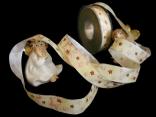 Weihnachtsband "Stars and Lights" Rosa mit Draht 25mm Weihnachtsband "Stars and Lights" Rosa mit Draht 25mm