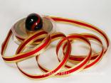 Weihnachtsband Riva Rot Gold mit Draht 15mm Weihnachtsband Riva Rot Gold mit Draht 15mm