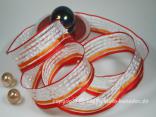 Geschenkband, Dekoband, Schleifenband Streifenband Luigi Rot mit Draht 40mm Geschenkband, Dekoband, Schleifenband Streifenband Luigi Rot mit Draht 40mm