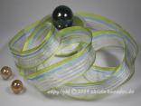 Streifenband Luigi Hellblau mit Draht 40mm