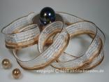 Geschenkband, Dekoband, Schleifenband Streifenband Luigi Hellbraun mit Draht 40mm Geschenkband, Dekoband, Schleifenband Streifenband Luigi Hellbraun mit Draht 40mm