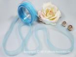 Organzaband Organza Türkis ohne Draht 25mm Organzaband Organza Türkis ohne Draht 25mm