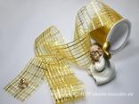 Organza Goldkaro Gold ohne Draht 70mm Organza Goldkaro Gold ohne Draht 70mm