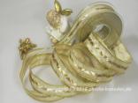 Weihnachtsband Afrika Sand mit Draht 25mm Weihnachtsband Afrika Sand mit Draht 25mm