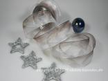 Silberband Farbverlauf Silber mit Draht 40mm Silberband Farbverlauf Silber mit Draht 40mm