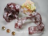 Organzaband Holiday Bordeaux mit Draht 40mm Organzaband Holiday Bordeaux mit Draht 40mm