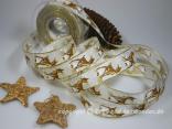 Weihnachtsband Bambi Braun mit Draht 25mm Weihnachtsband Bambi Braun mit Draht 25mm