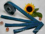 Karoband Schottenkaro Marineblau Grün mit Draht 25mm Karoband Schottenkaro Marineblau Grün mit Draht 25mm