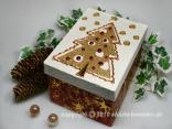 Dose Christbaum rechteckig Creme 95 x 190 x 140mm