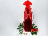 Organzasäckchen für Flaschen 37 x 18cm Rot 10 Stück